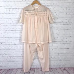 Vintage Pajamas 2 Piece Top & Bottoms L/XL